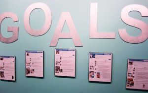 Goals posted on the wall