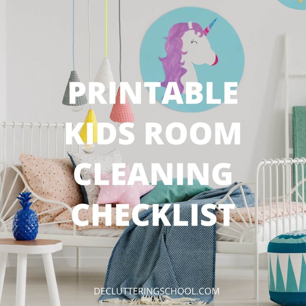 printable kids room cleaning checklist