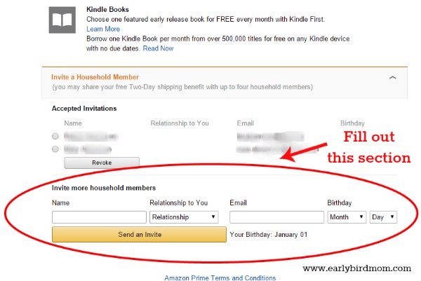 how to add another user on amazon prime