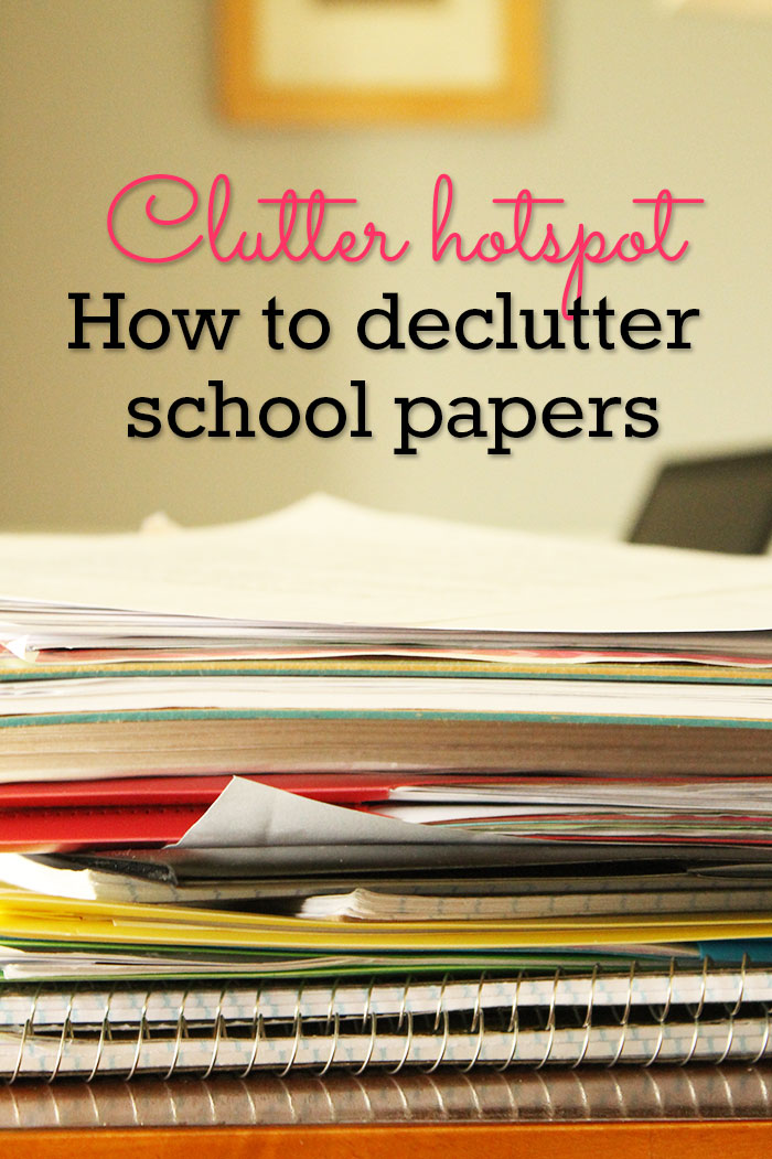 The end of the school year means piles of school papers! Are you dealing with this too? Here's how to quickly declutter and organize your kids school work. Keep your home organized and your life more peaceful with this simple organizing project. This is a quick project that really helps get you into summer mode. Plus, you can see my simple decluttering process laid out.