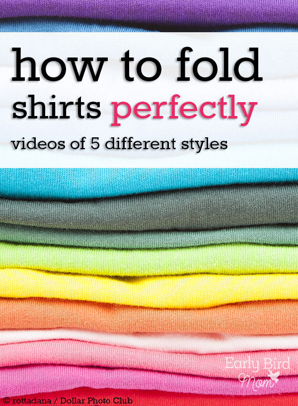Nicely folded shirts keep your closet more organized and your clothing less wrinkled. Learn how with these 5 different styles on video and start getting a perfect fold on your shirts. 