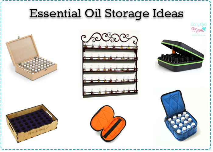 Essential oil storage and organization tips and ideas. Get all those wonderful little bottles neatly organized and ready to use at your fingertips with these easy and fun storage ideas.