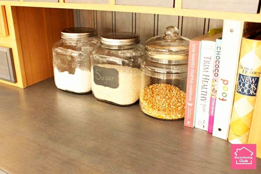 organized kitchen glass decorative containers