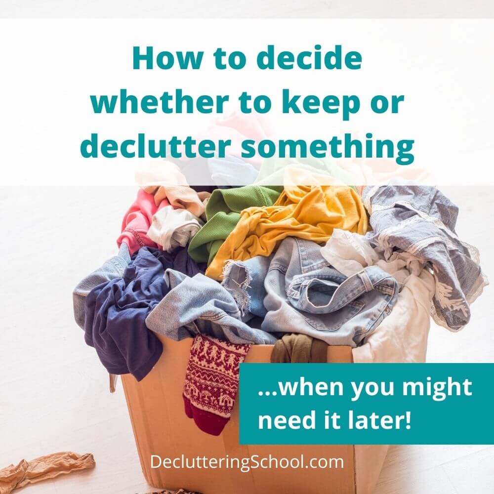 make decluttering decisions cover