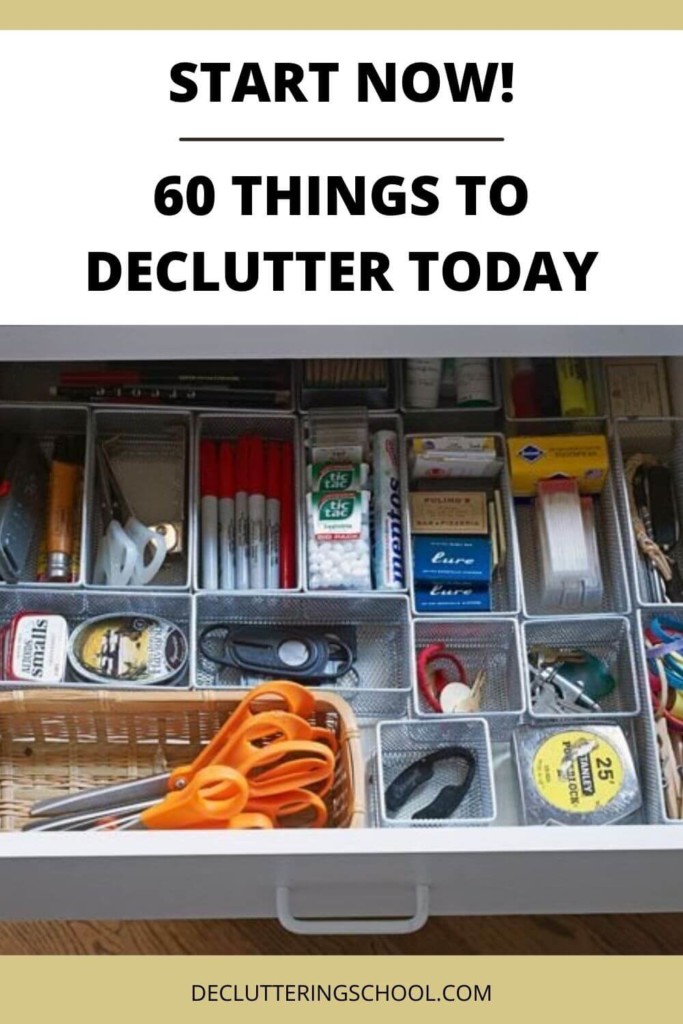 If you need to declutter, sometimes, it's easiest to grab a box or a trash bag and start tossing! 