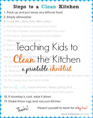 steps to clean kitchen