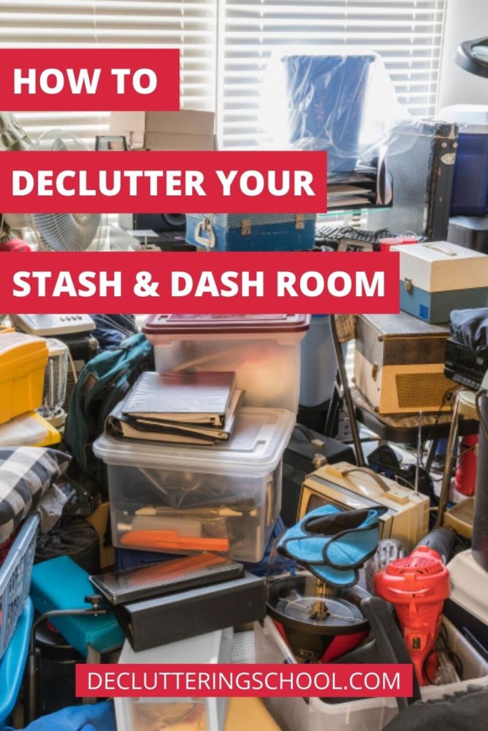 How to declutter your stash and dash room - the first 3 steps from a professional organizer.